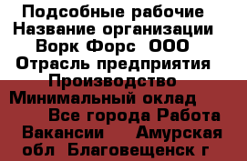 Подсобные рабочие › Название организации ­ Ворк Форс, ООО › Отрасль предприятия ­ Производство › Минимальный оклад ­ 35 000 - Все города Работа » Вакансии   . Амурская обл.,Благовещенск г.